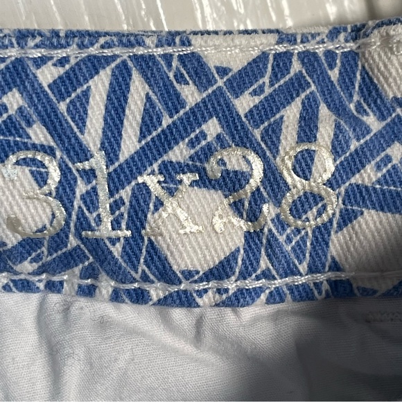 Tommy Bahama Skinny Ankle Jeans Sz 31 x 28 Violet Petal Blue White Print - Picture 11 of 13